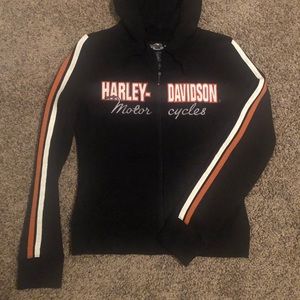 Harley-Davidson Zip-Up Hoodie - Black Size Small